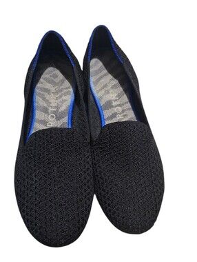 Rothys Black Knit Slip On Loafer Flats Womens